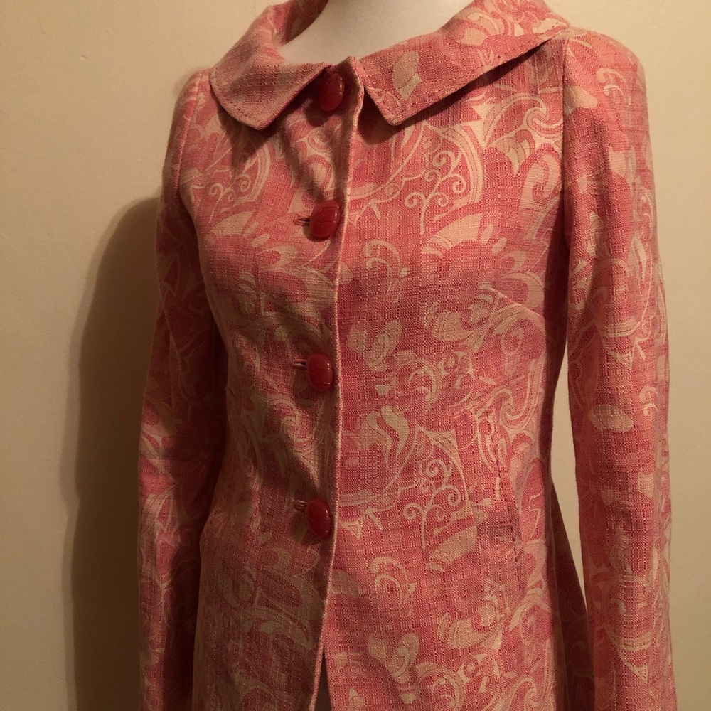 Elie Tahari Pink Printed Statement Jacket - Picture 12 of 15